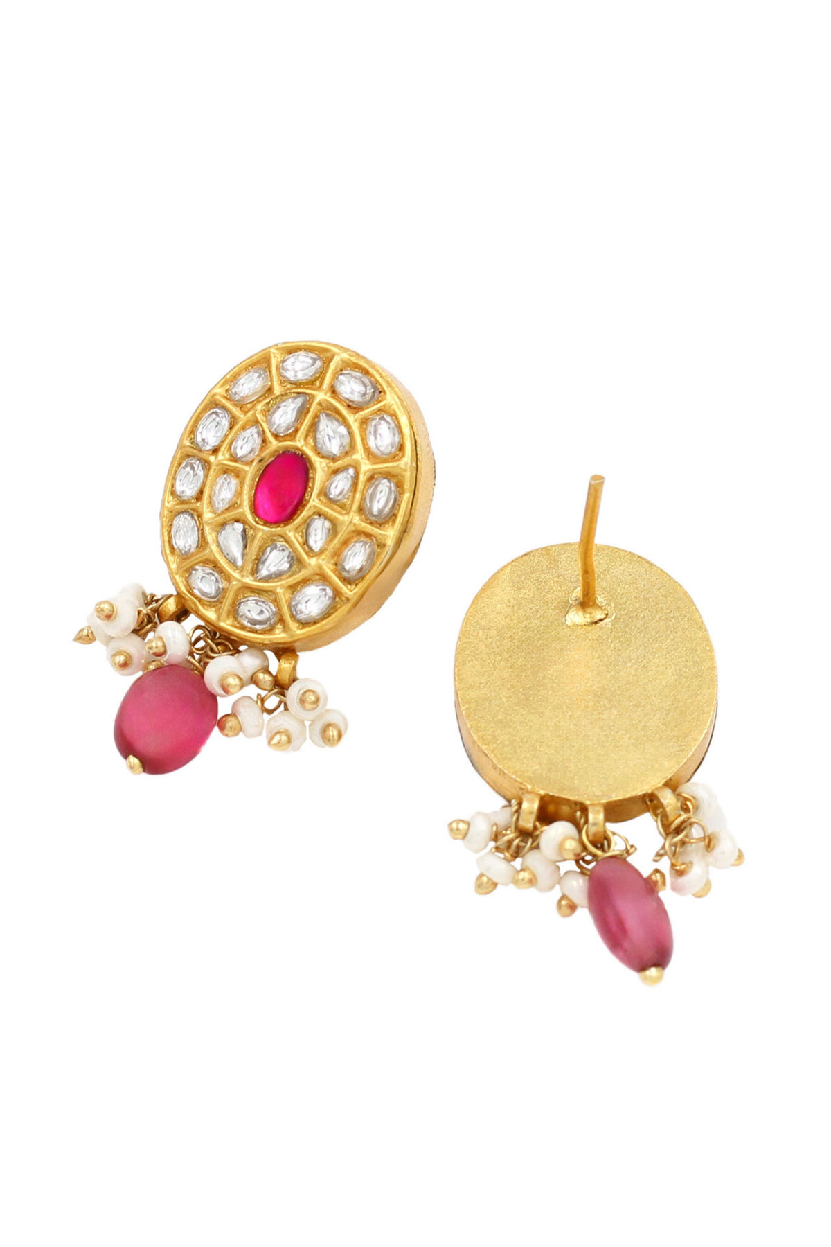 Golden Grace Kundan Studded Earrings