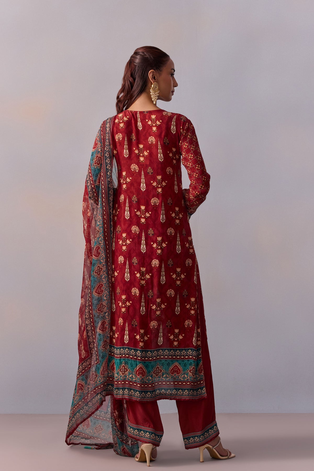 Maroon Reham Kurta Set