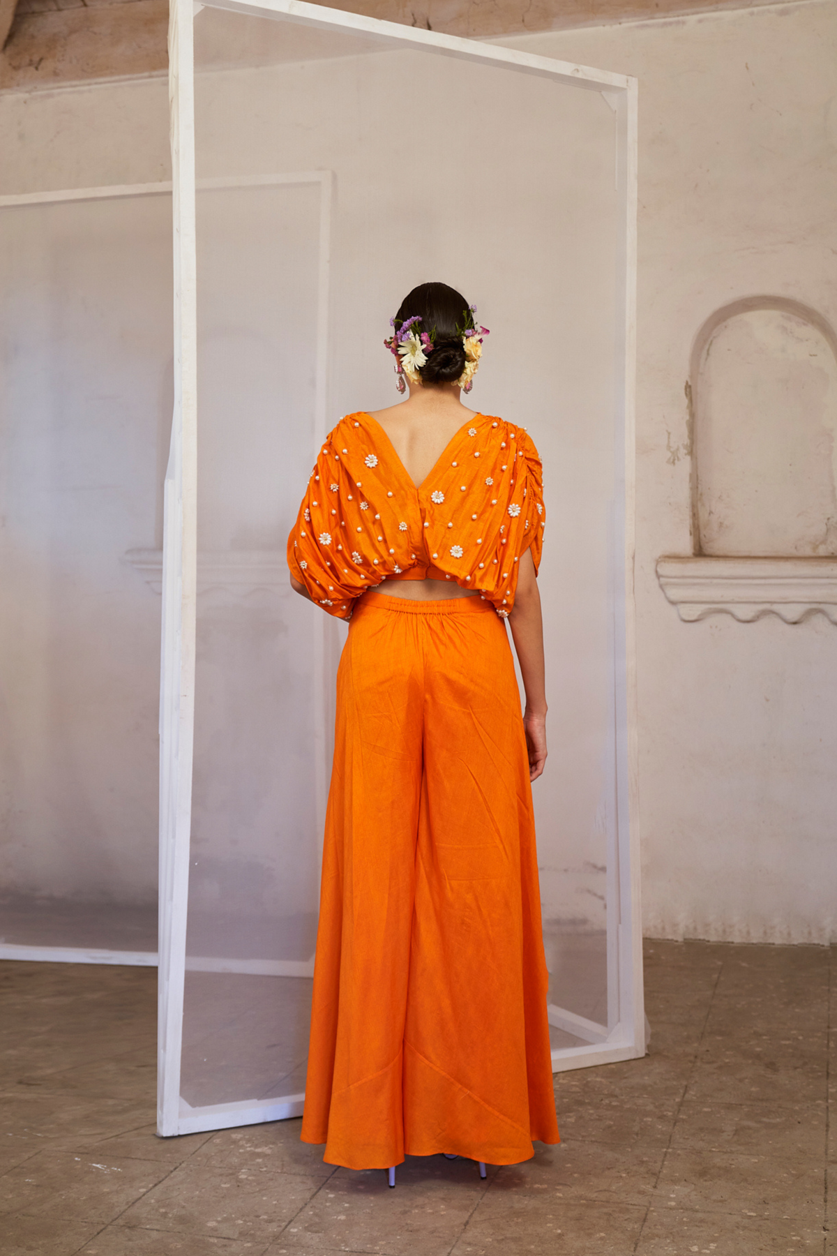 Orange  Palazzo Set