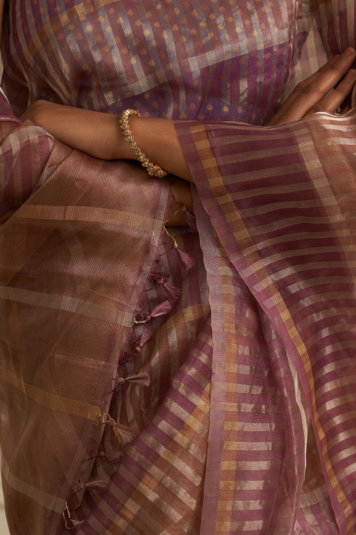 Dhaari Purple Saree