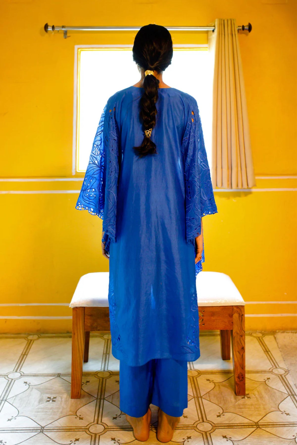 Blue Iris Kaftan Top