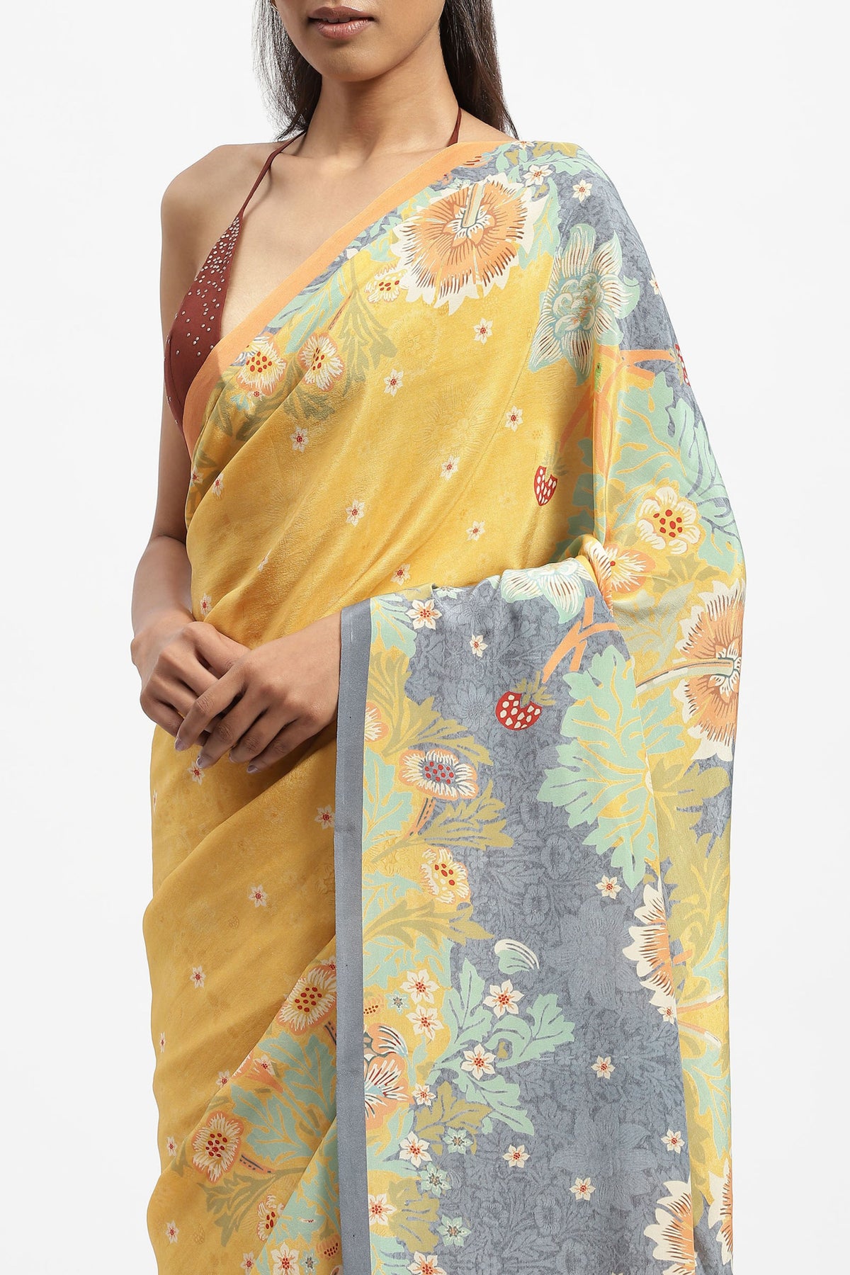 Lemon Love Printed Saree