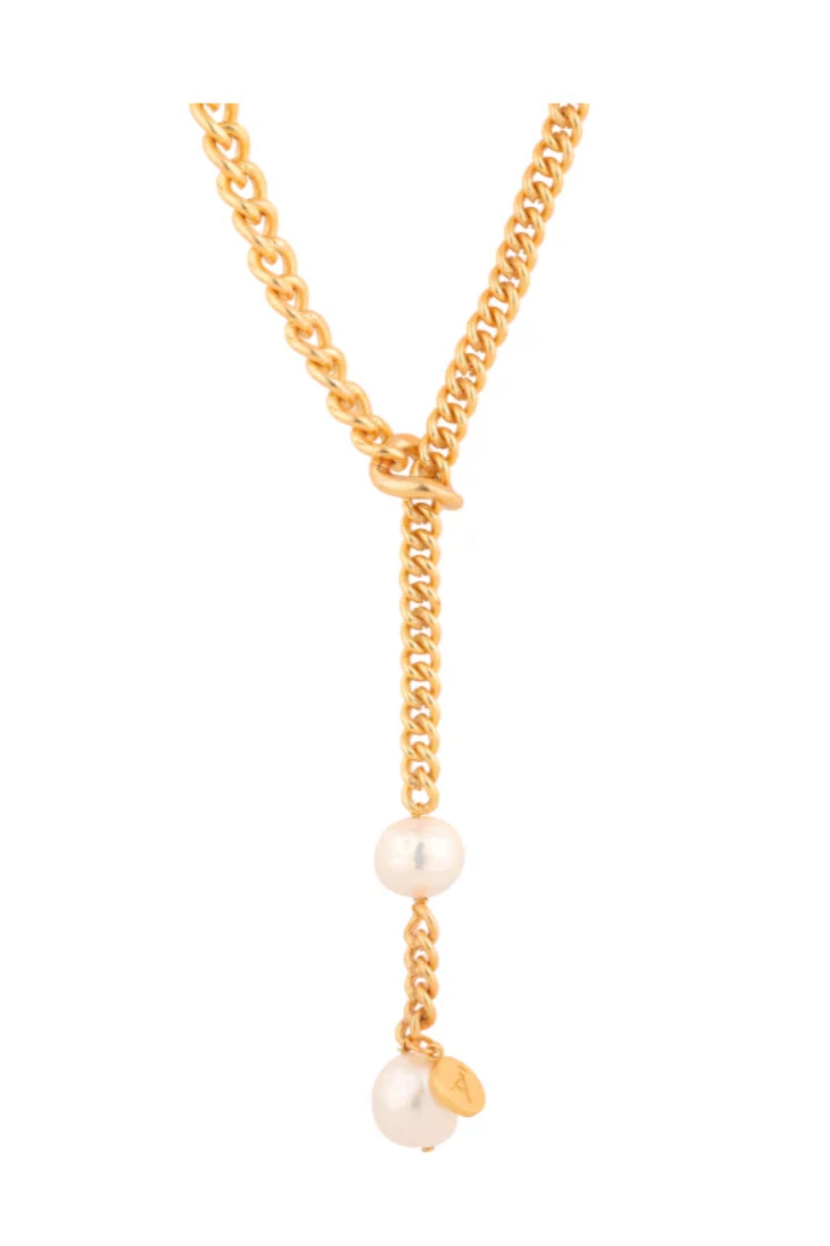 White Free Fall Chain Necklace