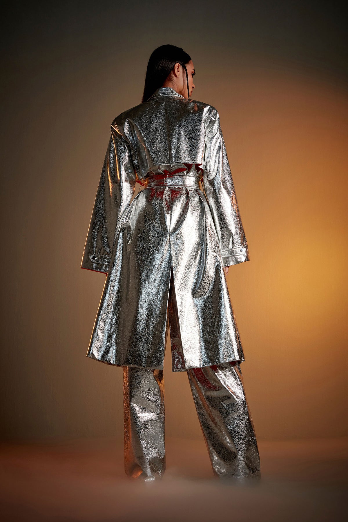 Astro Chrome Trench Coat