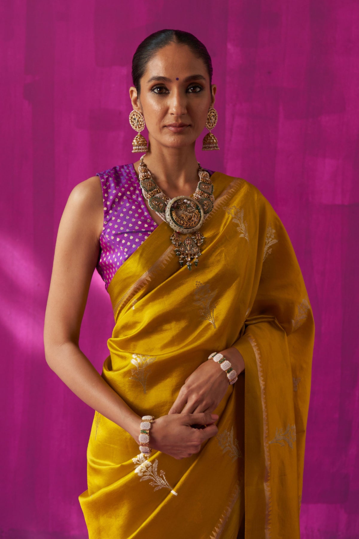 Madhavi Yellow Saree