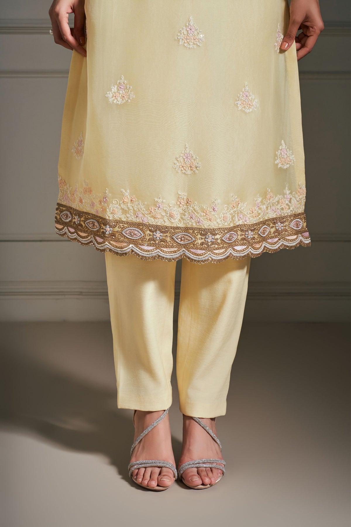 Ethereal Yellow Embellished Kurta Set