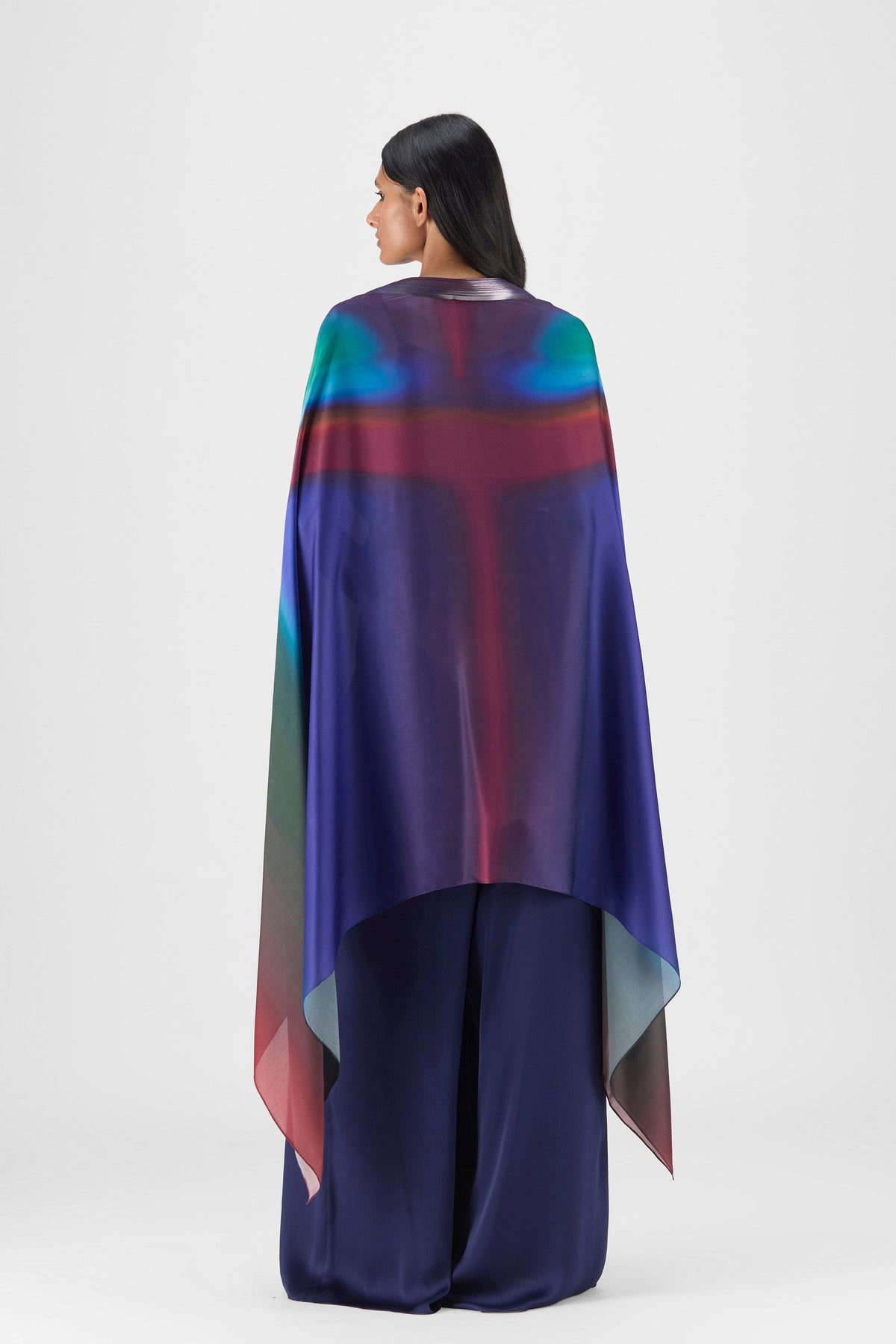 Metallic Green Watercolour Cape