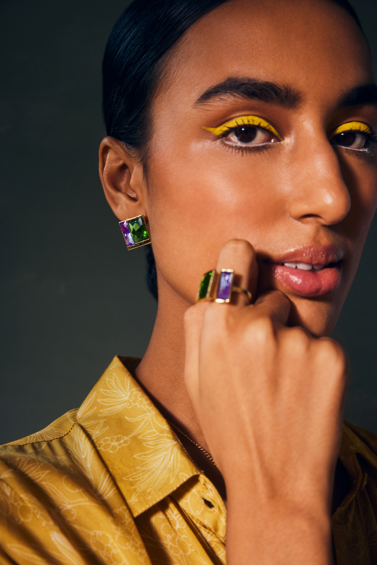 Stellar Crystal Ring - Fern &amp; Lavender