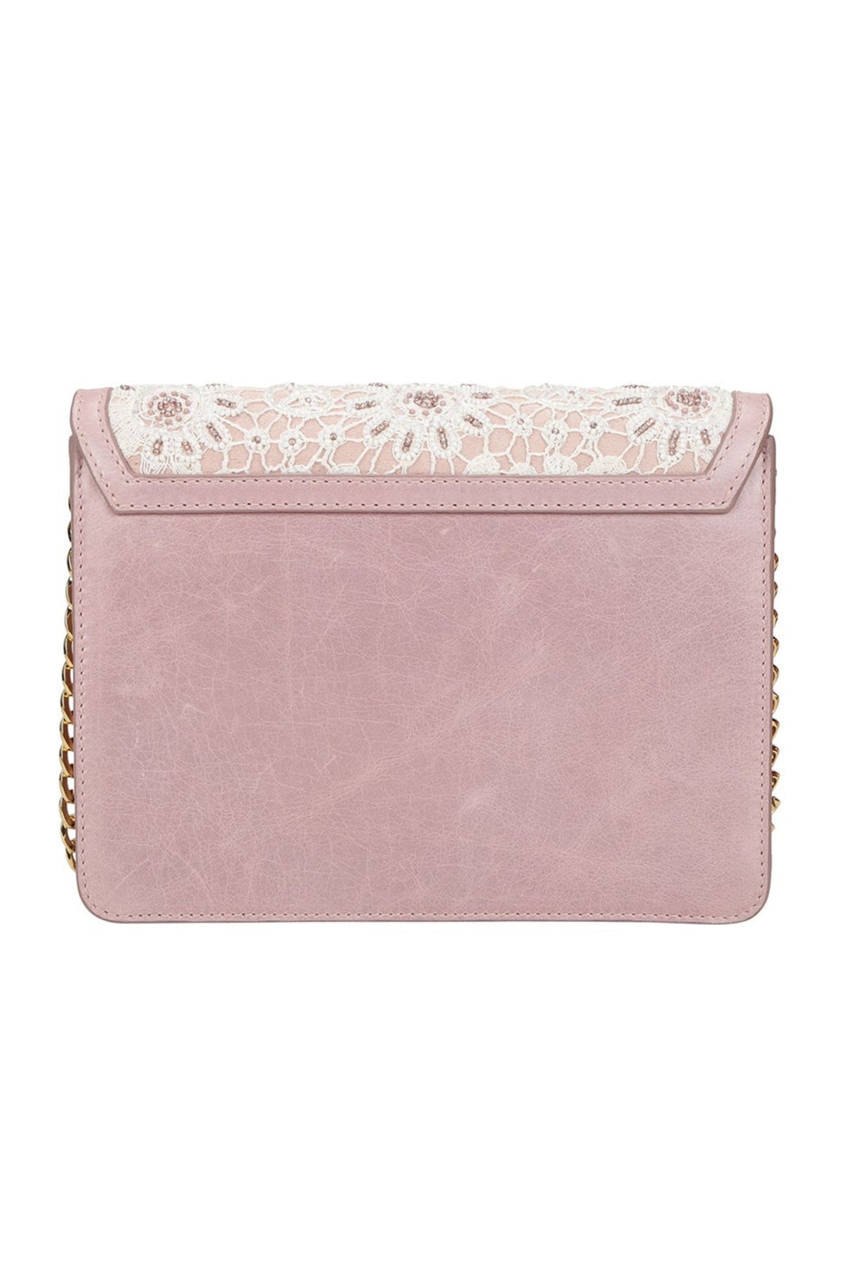 Iris lace lilac leather shoulder bag