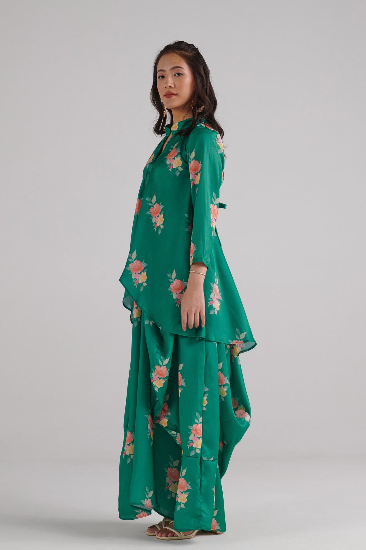 Jade Green Dhoti Kurti Dress