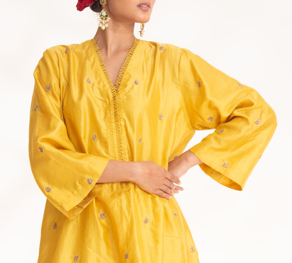 Yellow Ojal Tunic Set