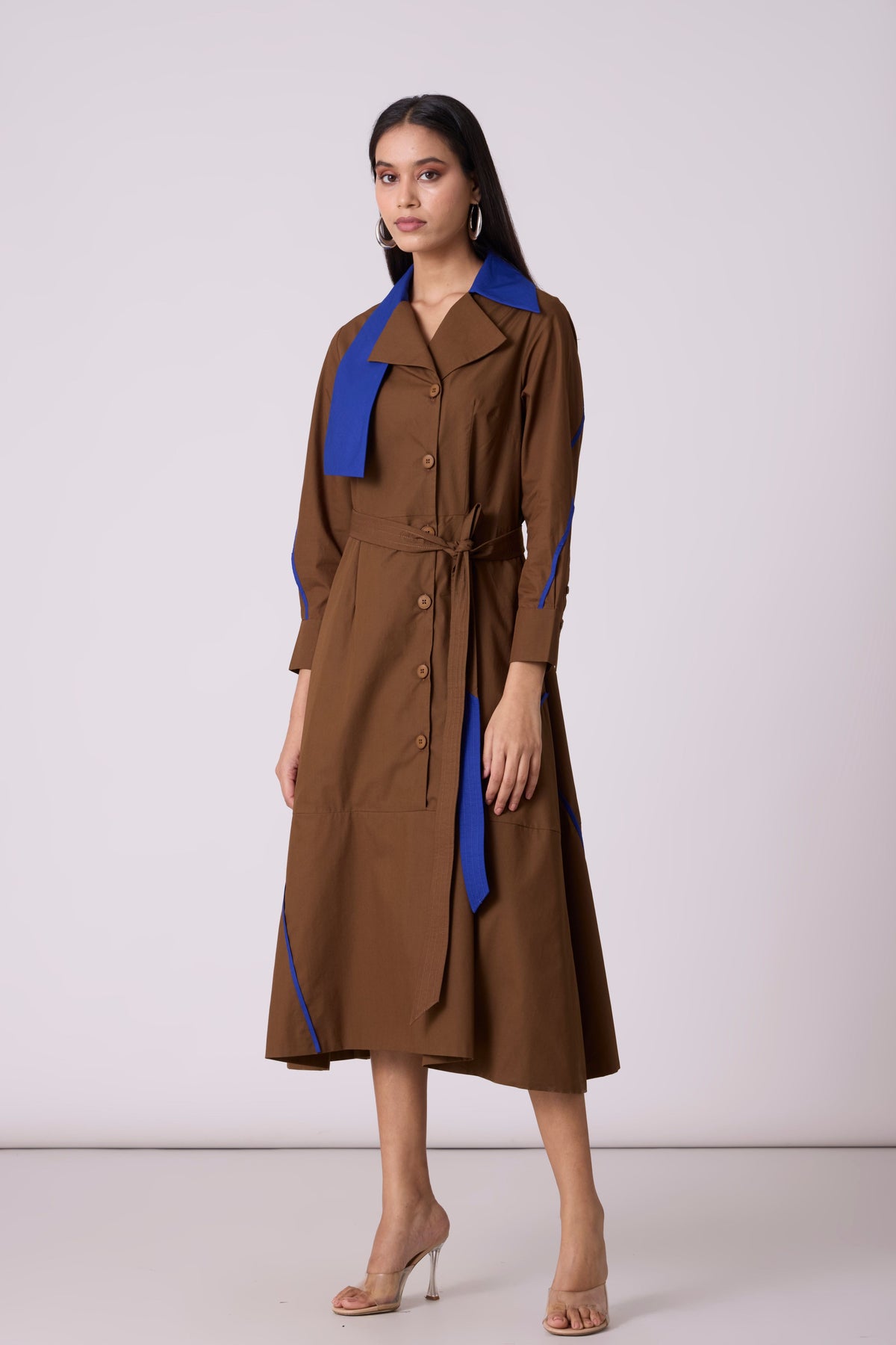 Nexi Olive Brown Dress