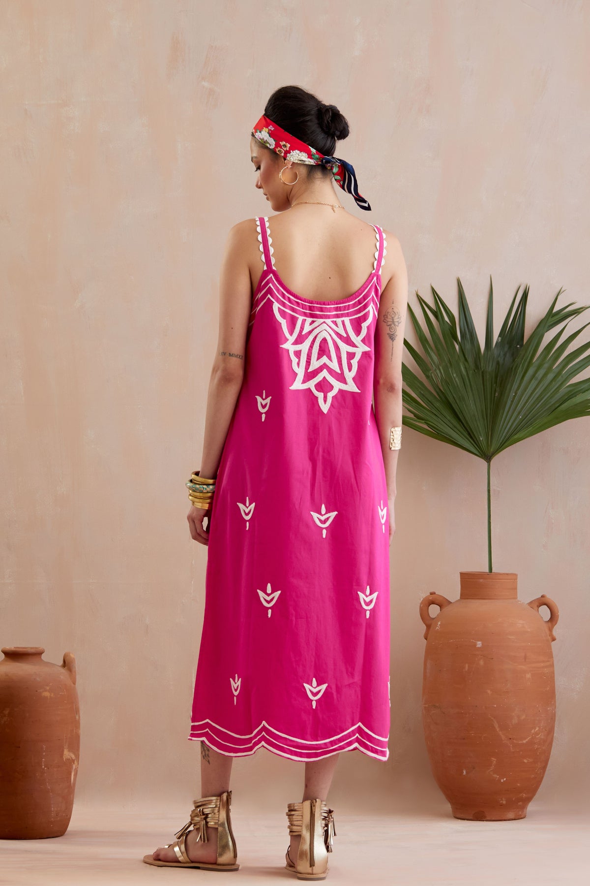 Fuschia Midi Dress