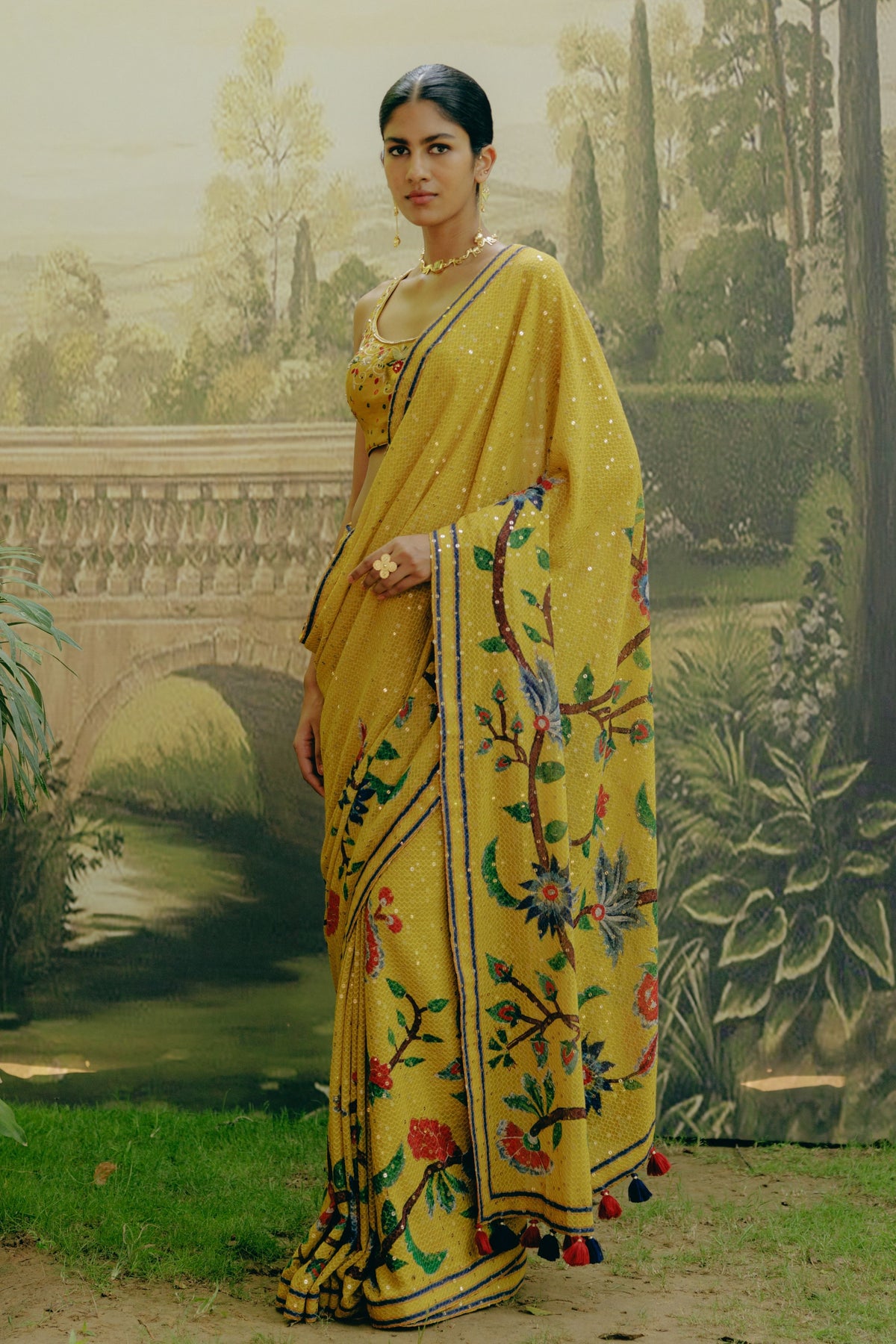 Sunflower Yellow Saree