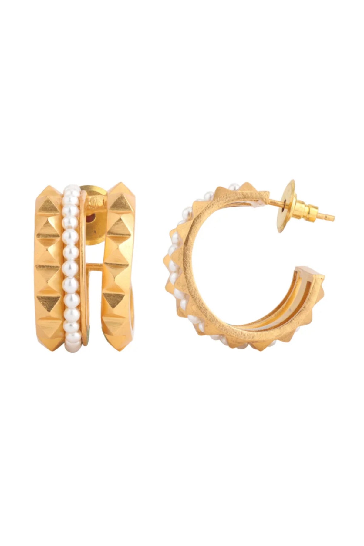 White Bay Hoops Earring