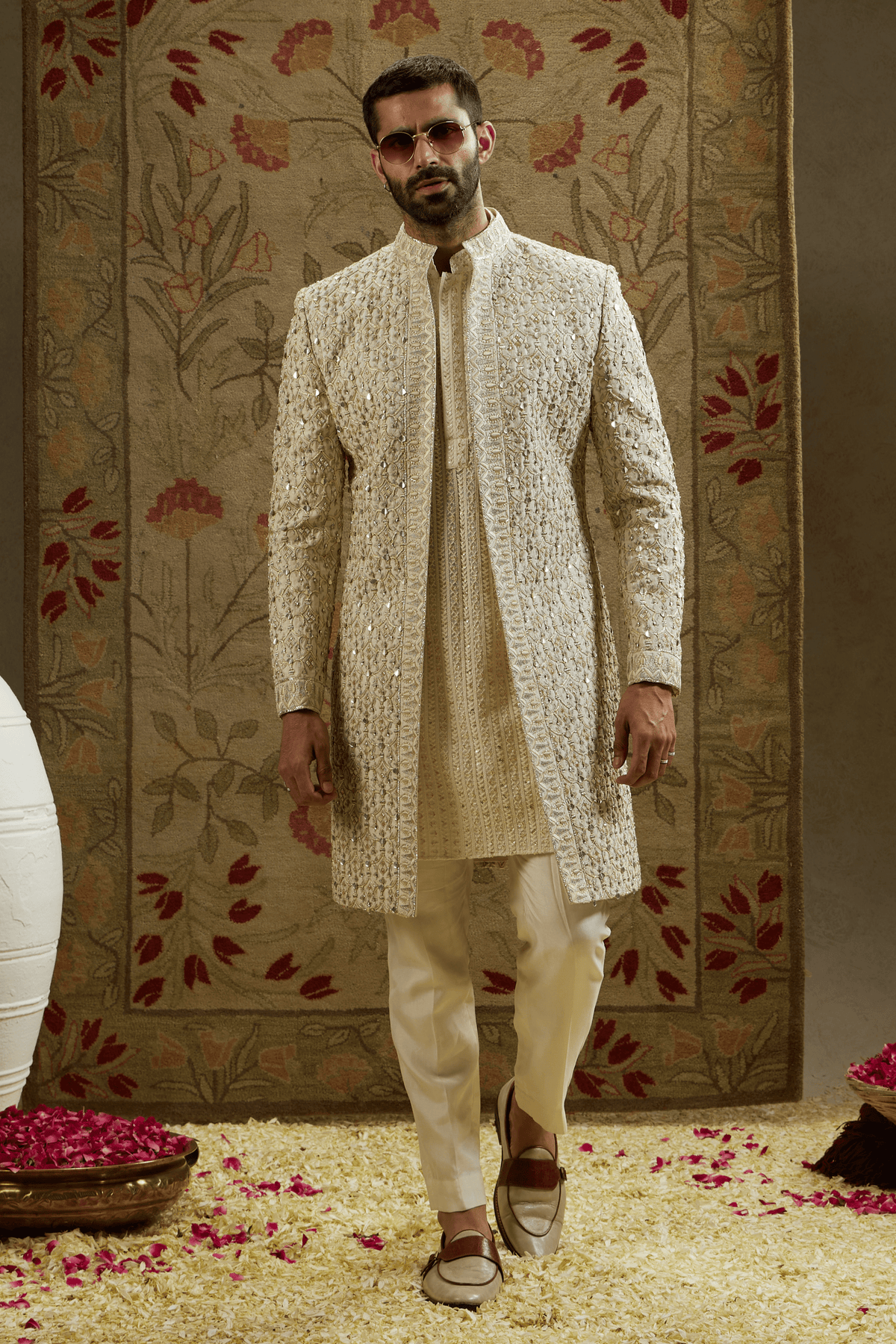 Magnolia Embellished Sherwani and Pants