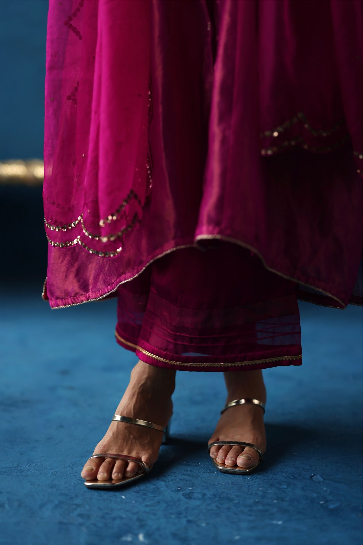 Fuchsia Kala Khatta Kurta Set