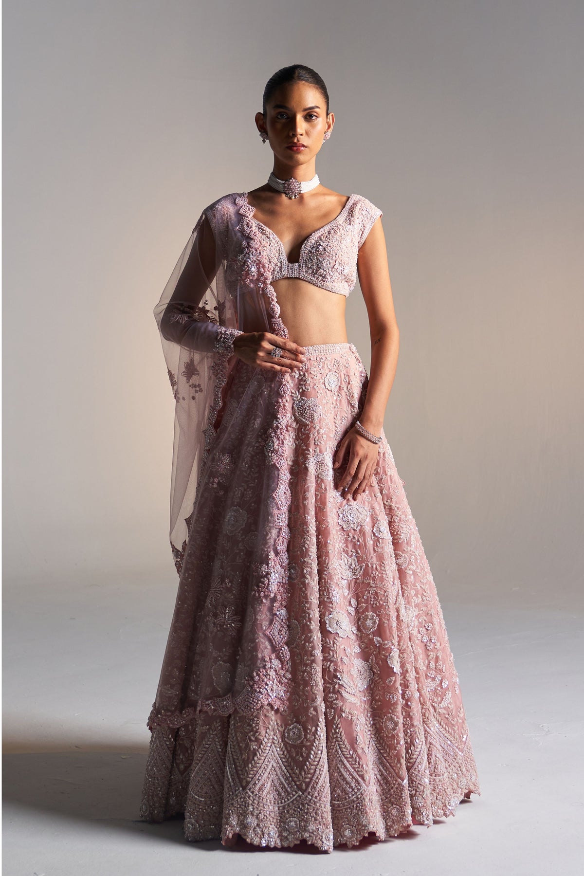 Camellia Pink Lehenga Set