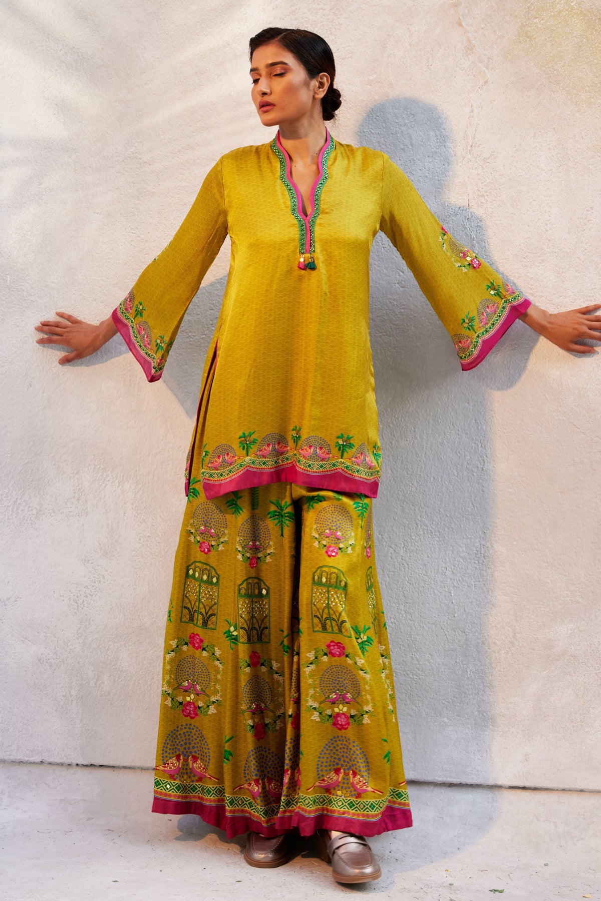 Citrin Yellow Sharara Set