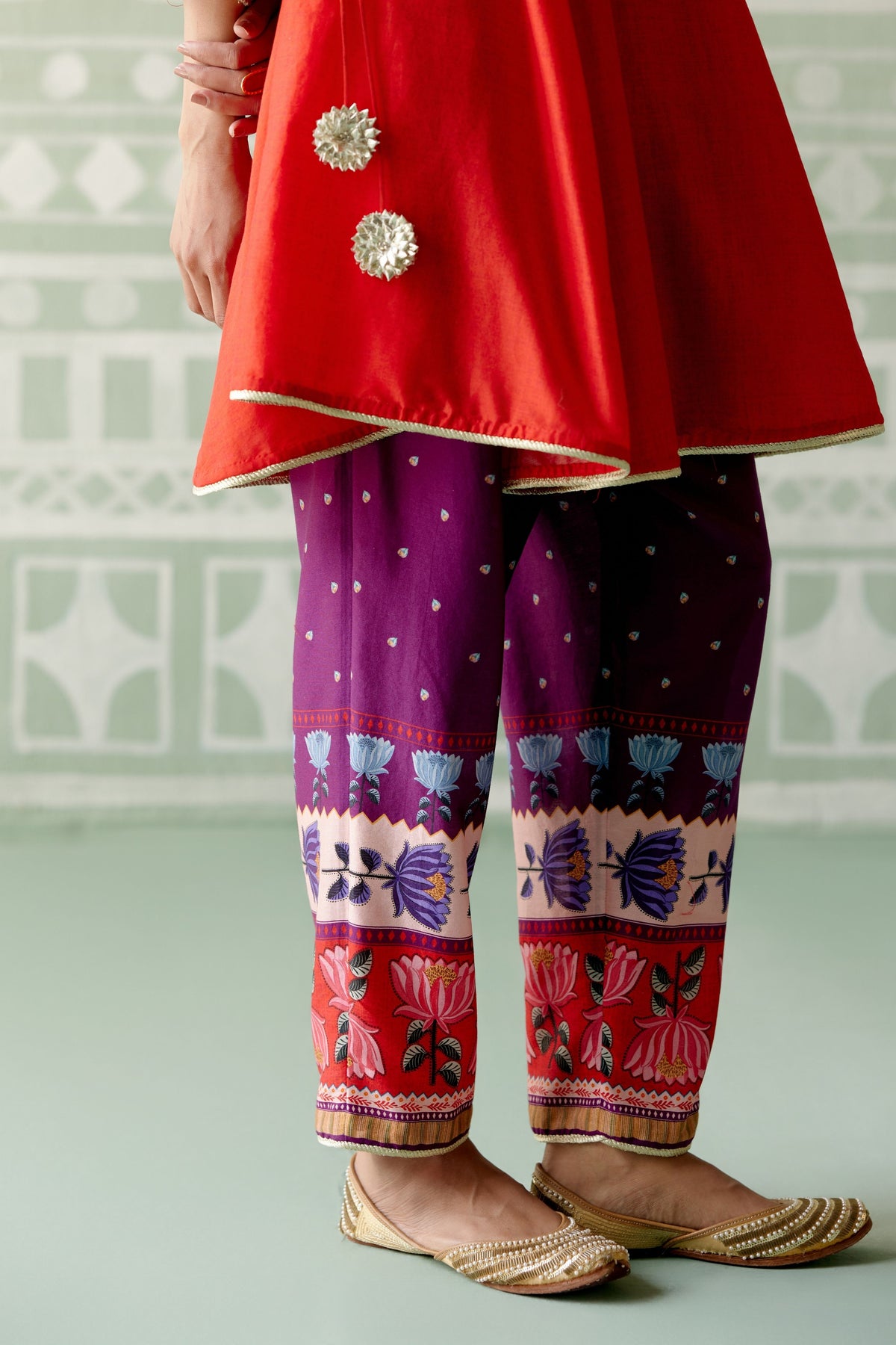 Scarlet &amp; Purple Kurta Set