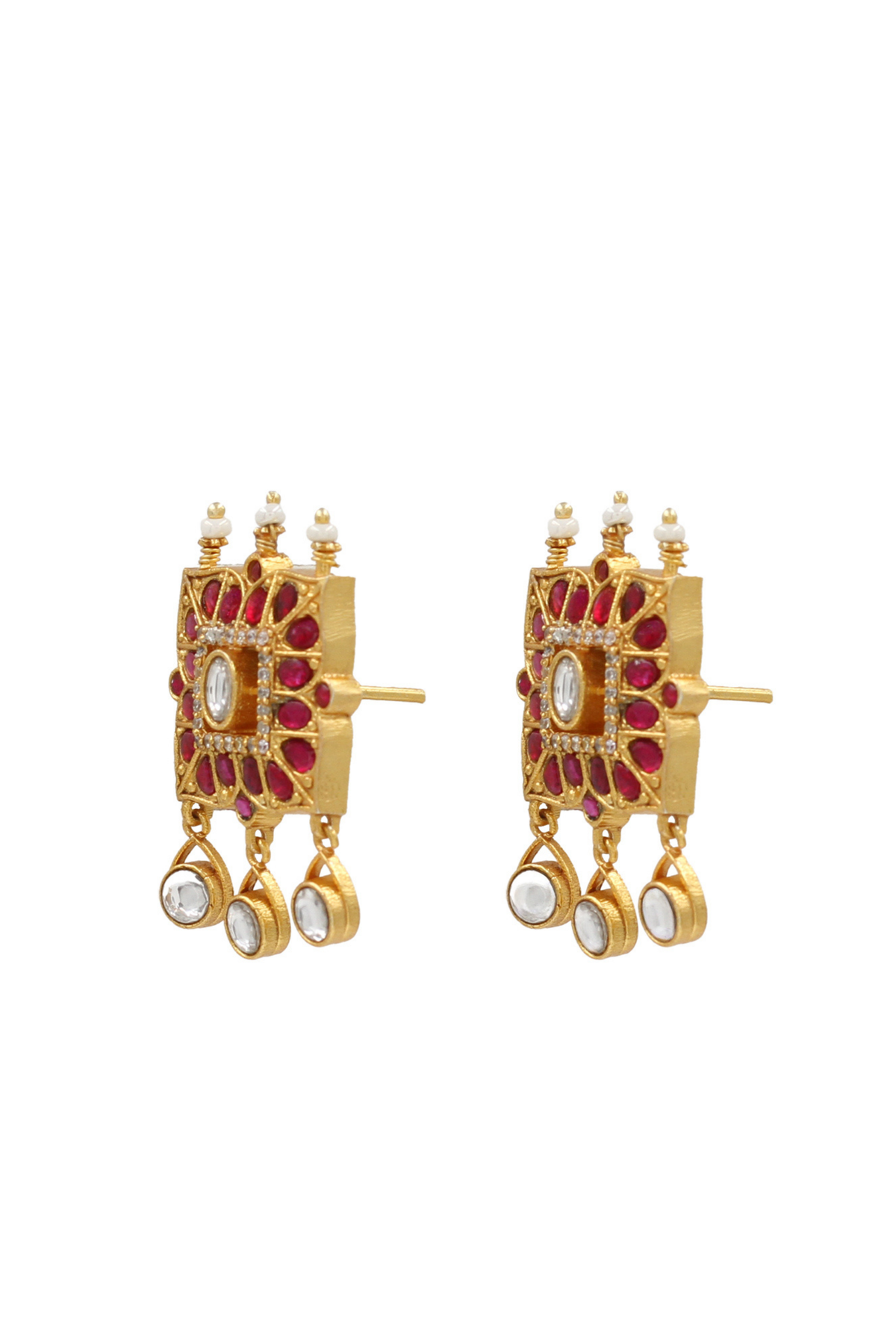 Heritage Glamour Kundan Earrings.