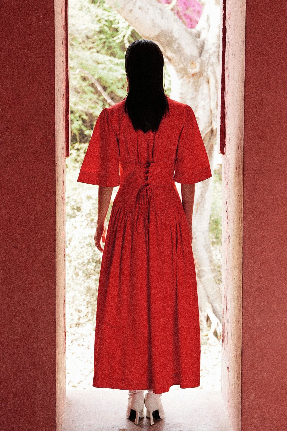 Osaka Dress in Sunny Red