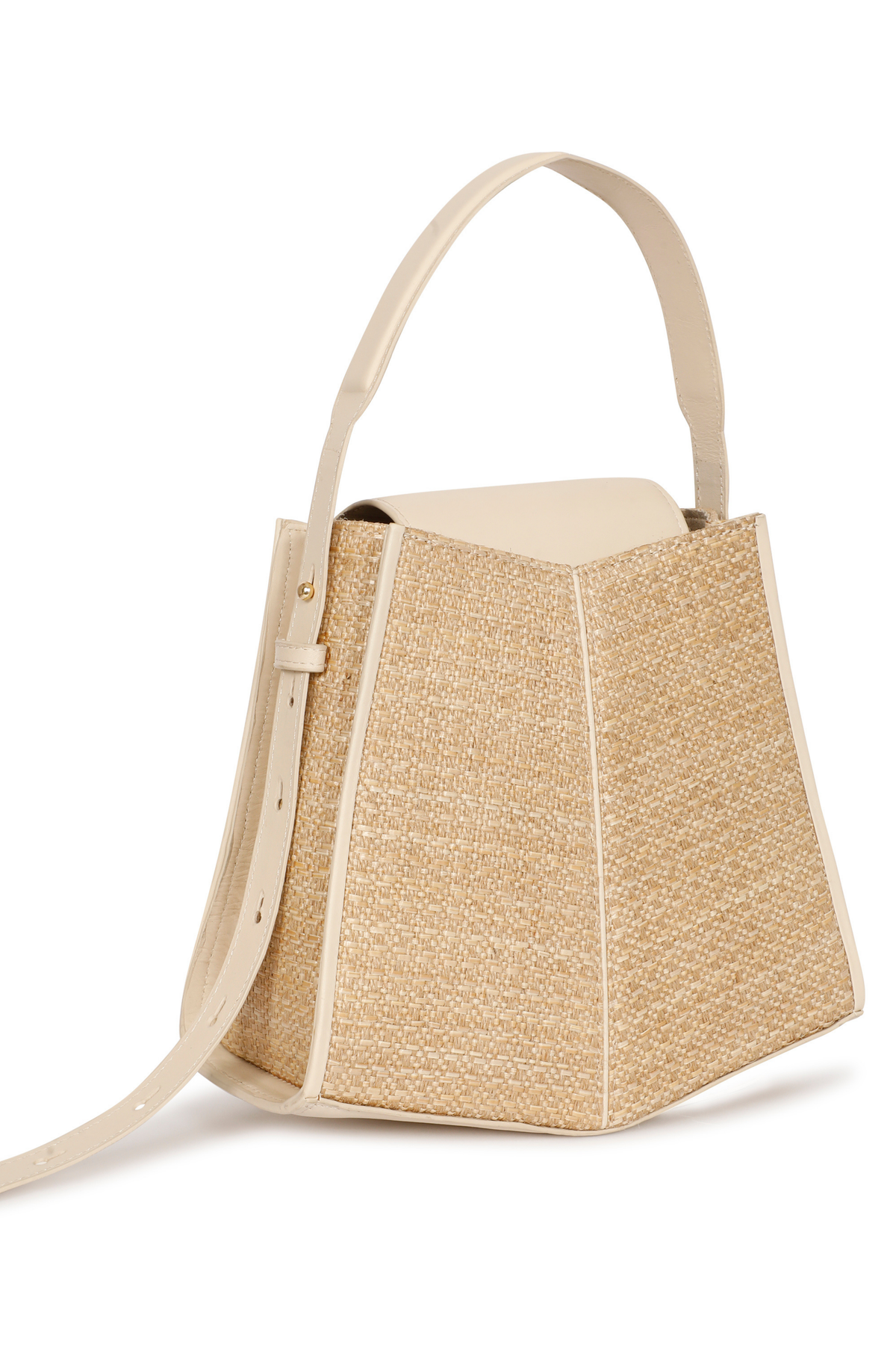 Fern Bucket Raffia Ivory Bag