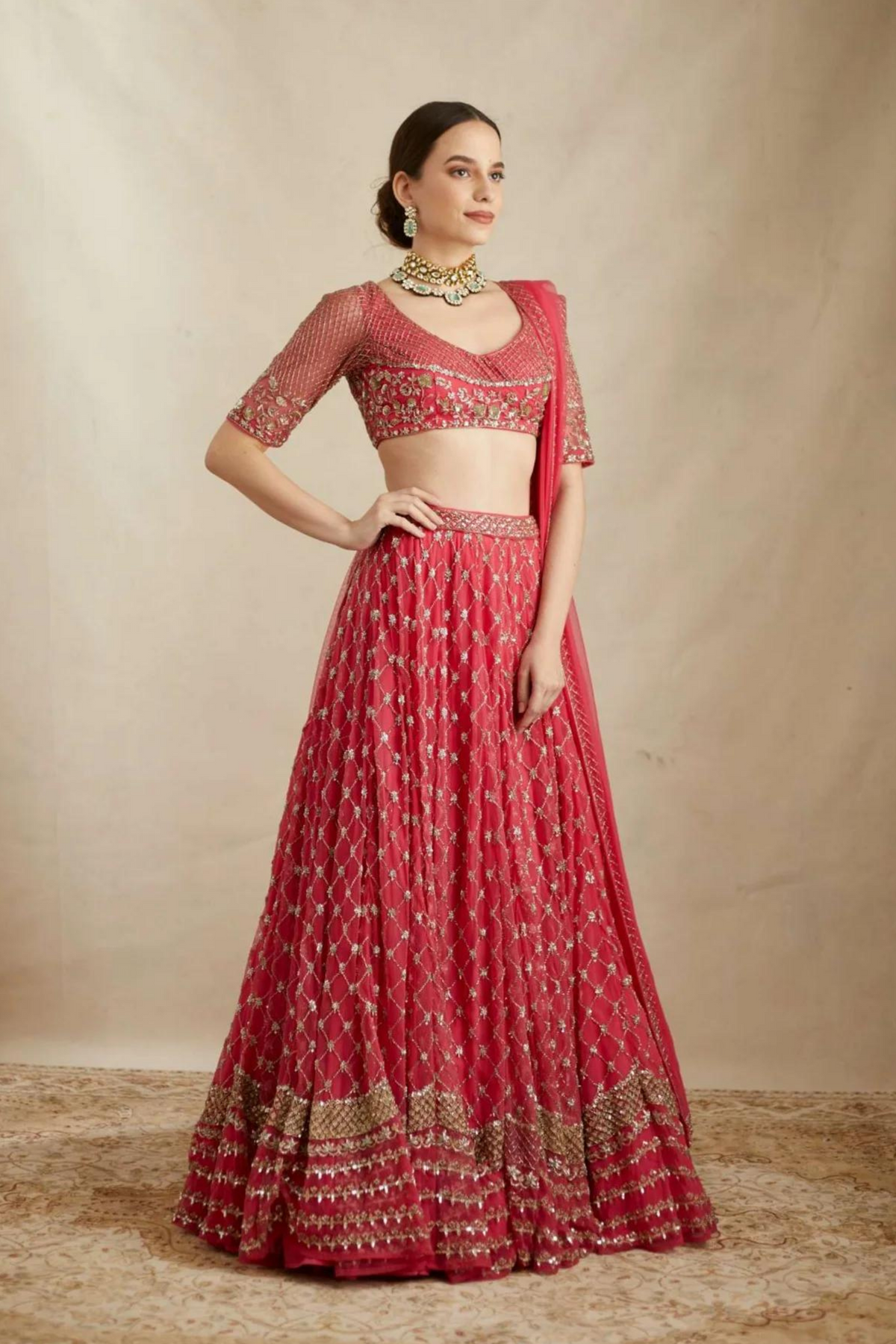 Sharbat Pink Heavy Lehenga Set