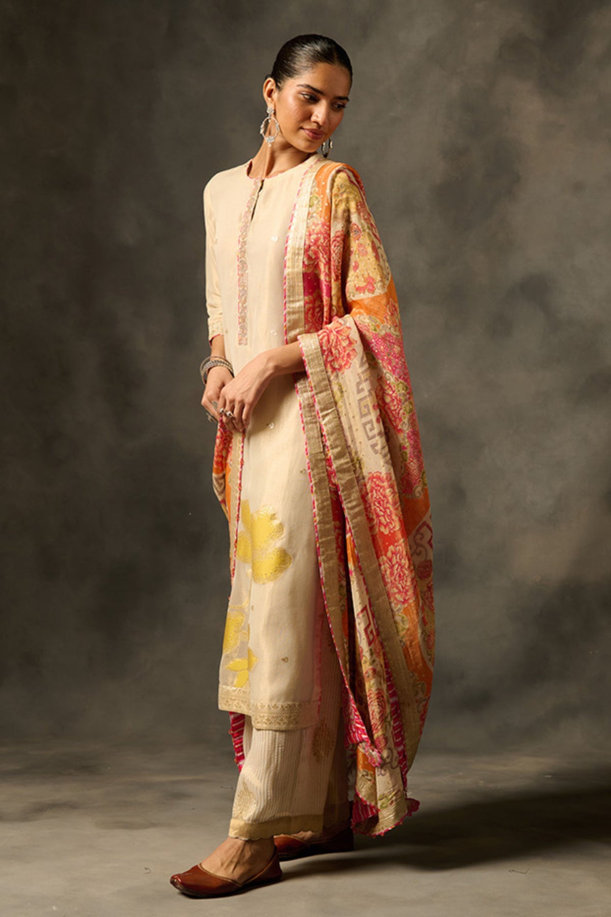 Kora Kurta Set With Dupatta