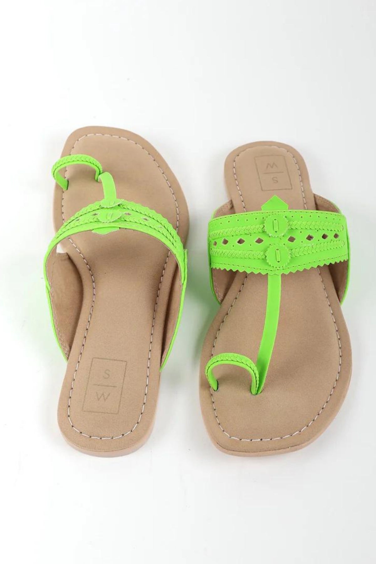 Peggy Fluoro Kolhapuri Sandals