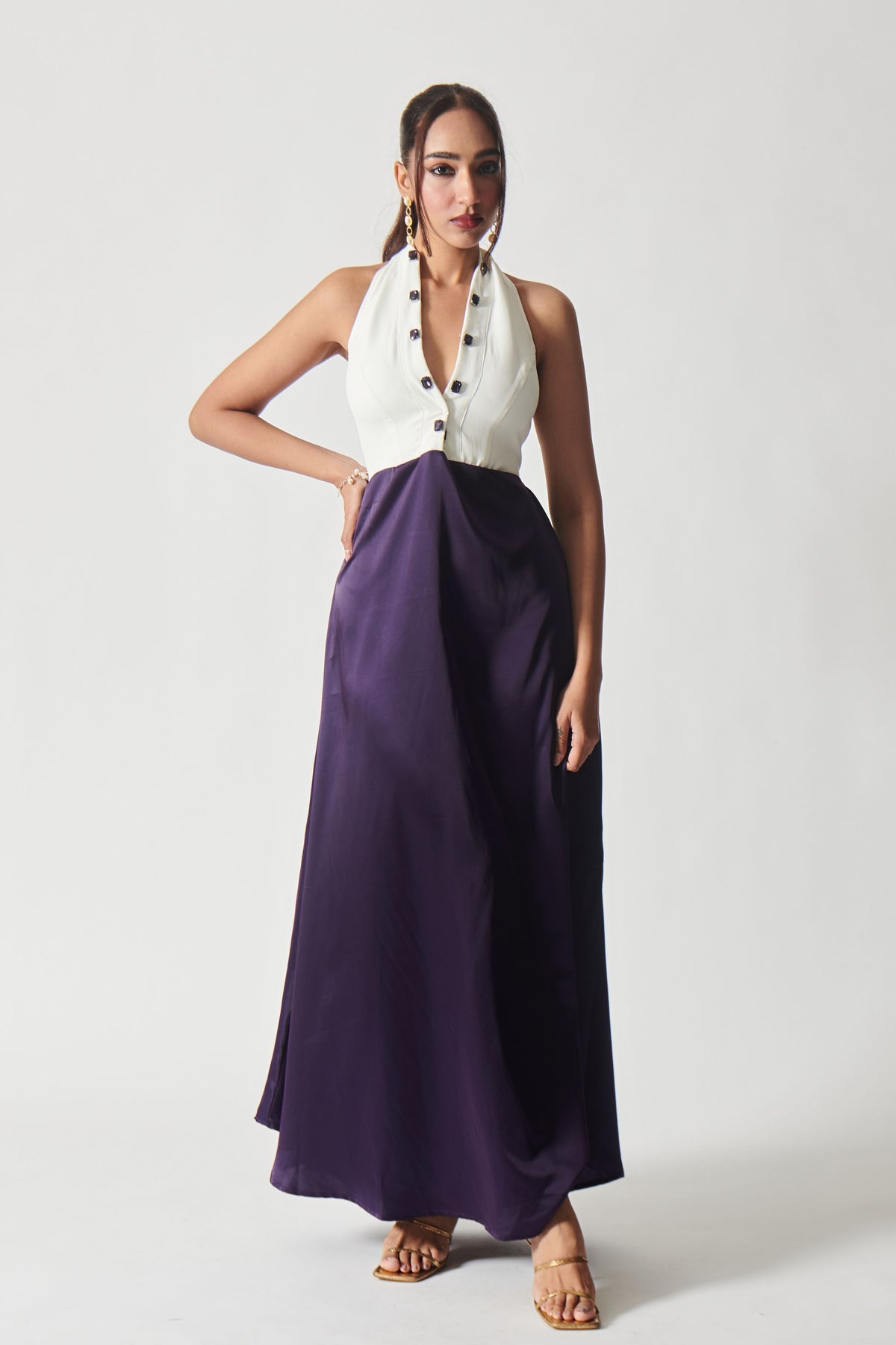 Lavender Majesty Halter Dress