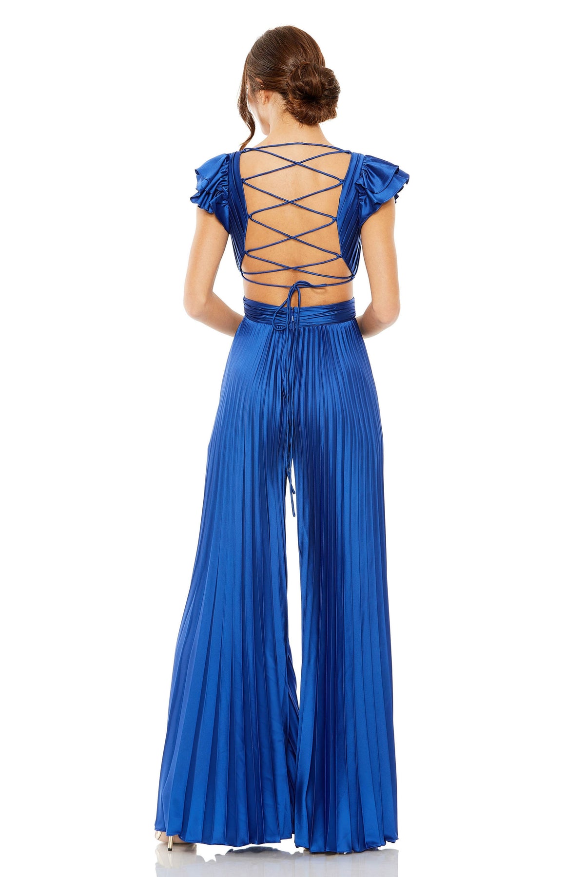 Back Ruffle Sleeve Jumpsuit