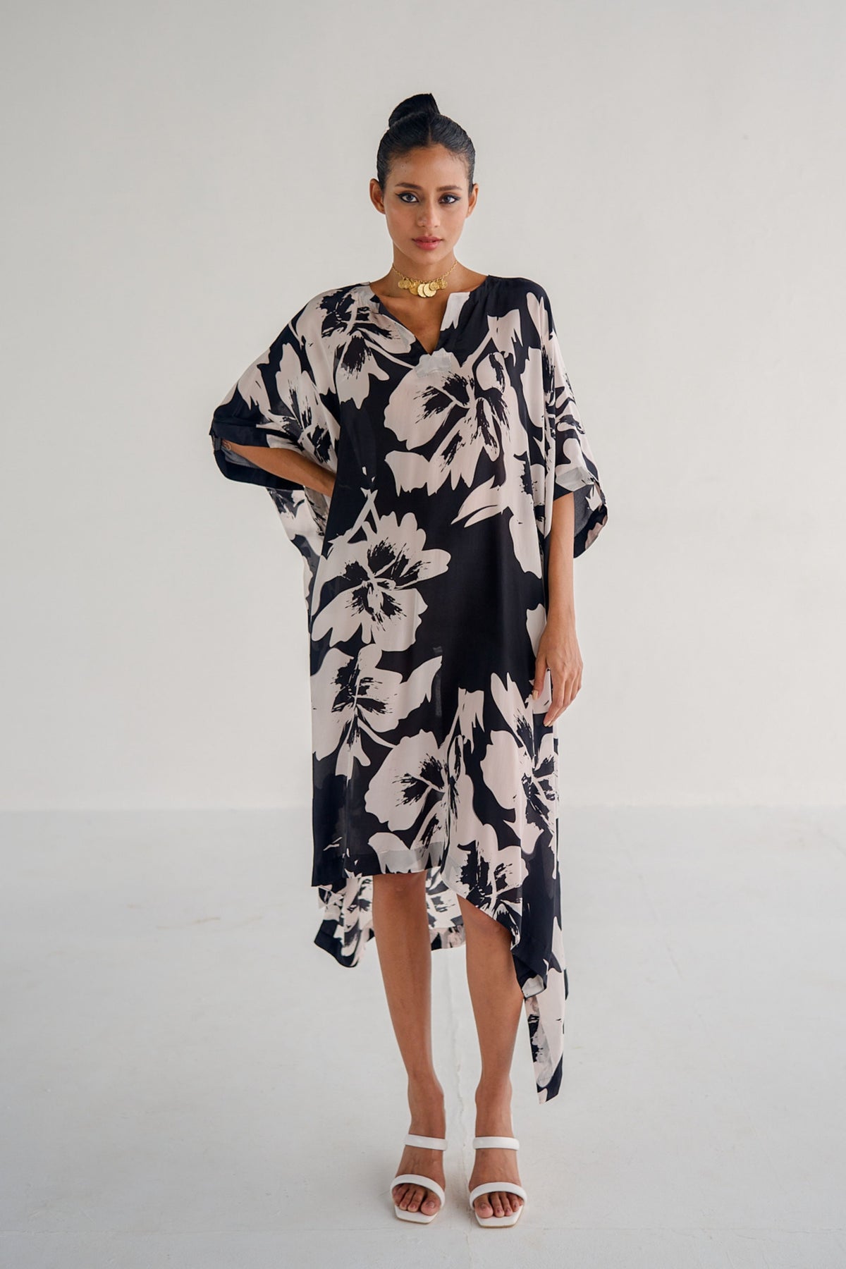 Black Print Kaftan