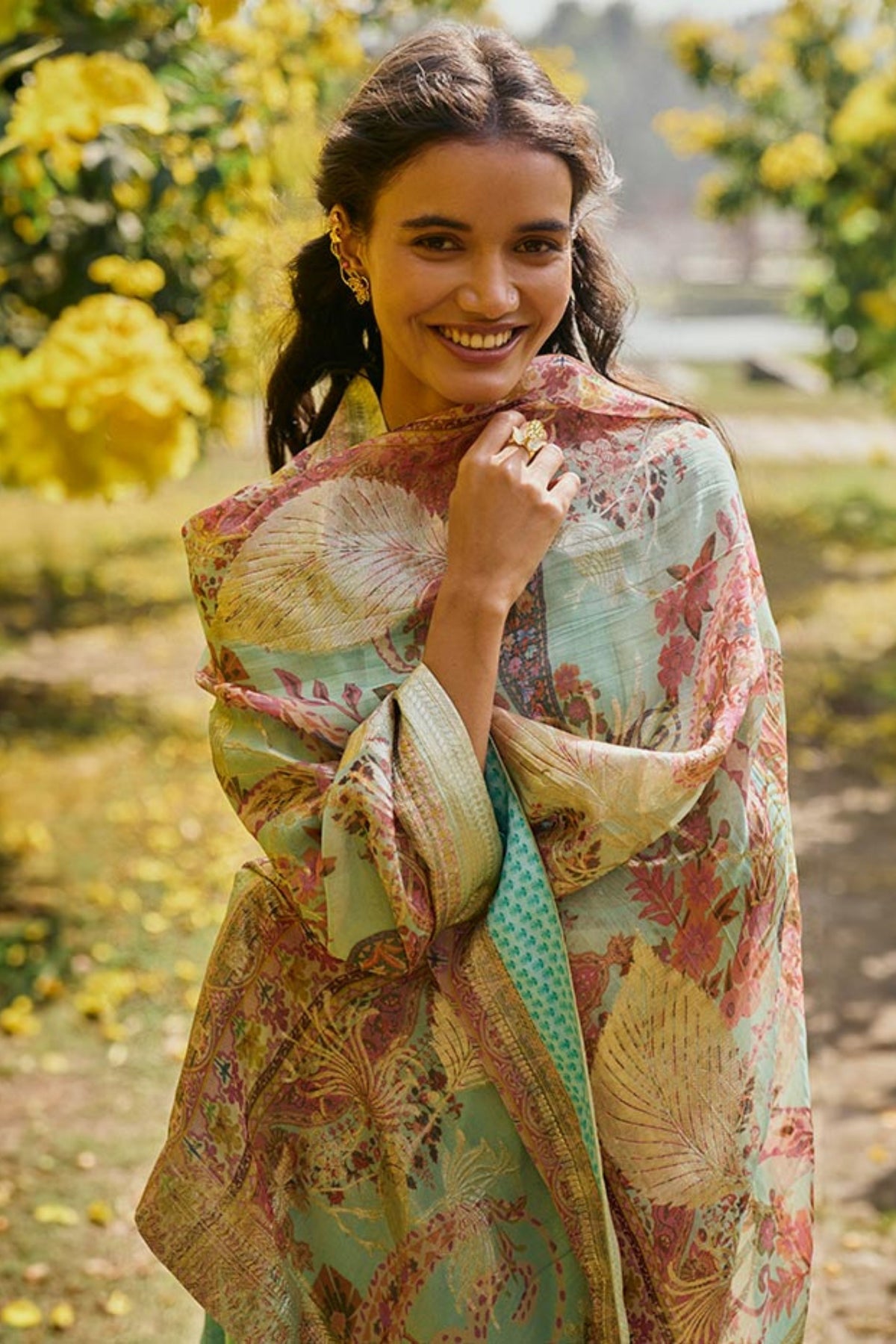 Johi Kurta Set With Dupatta In Green