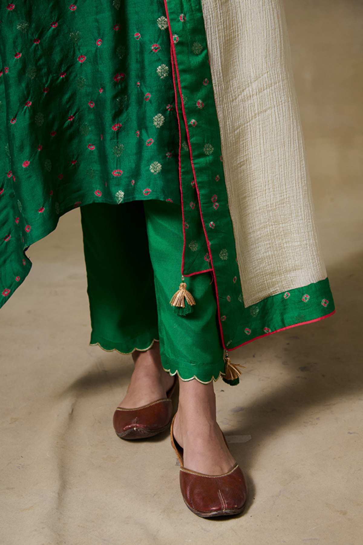 Kanan Kurta Set in Green