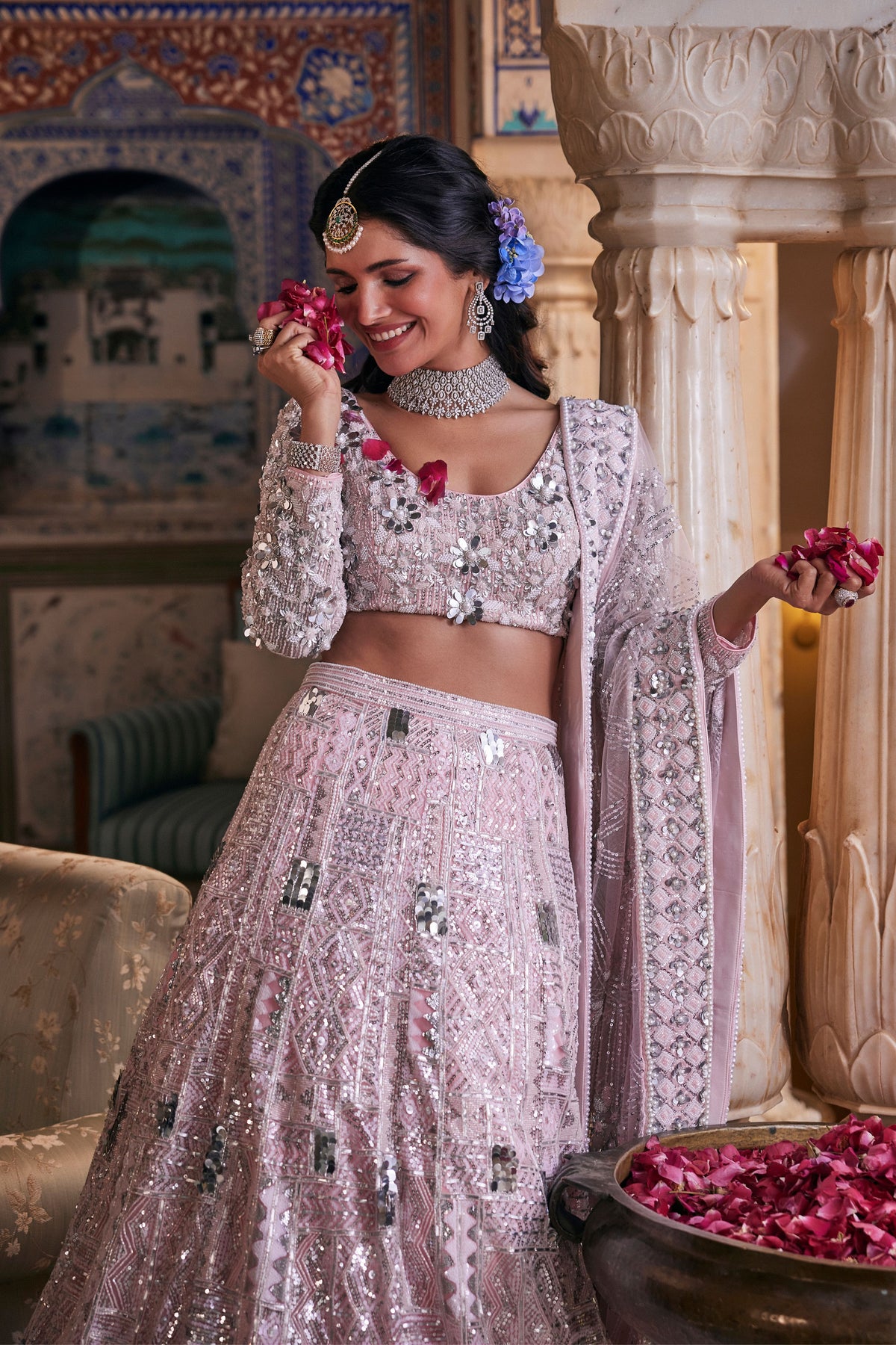 Pink Bahaar Gunj Lehenga Set