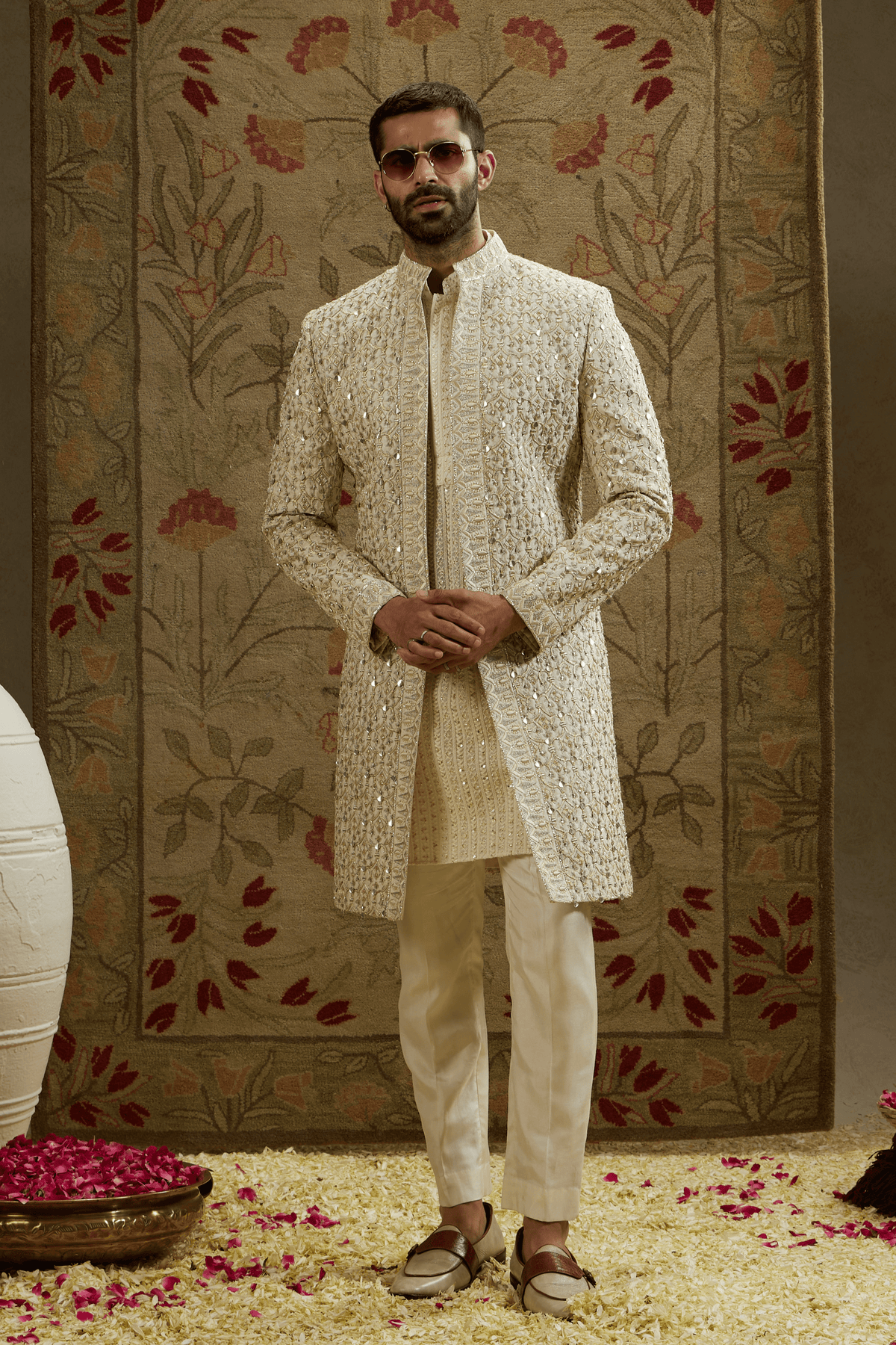 Magnolia Embellished Sherwani and Pants