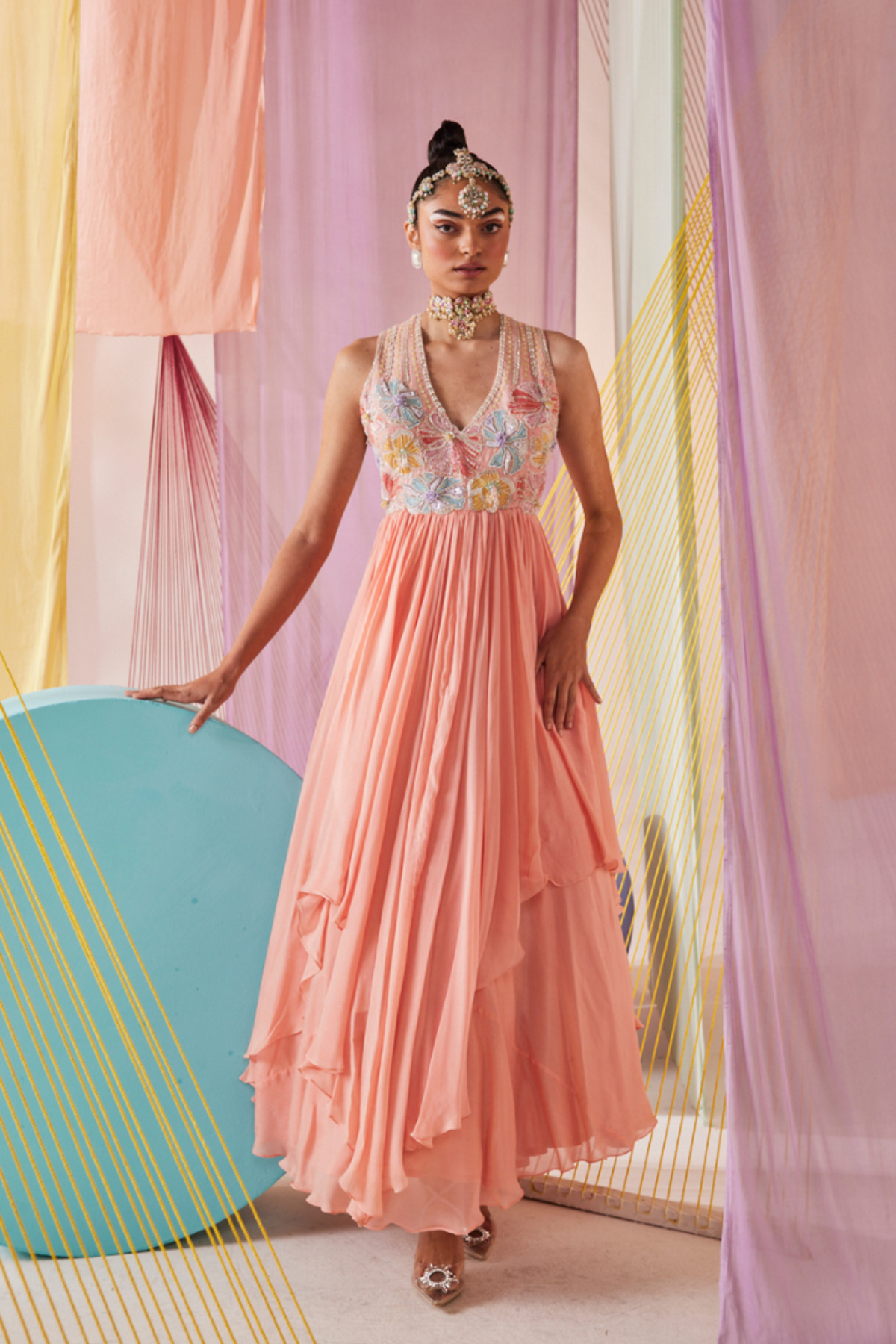 Peach Anaisa Gown