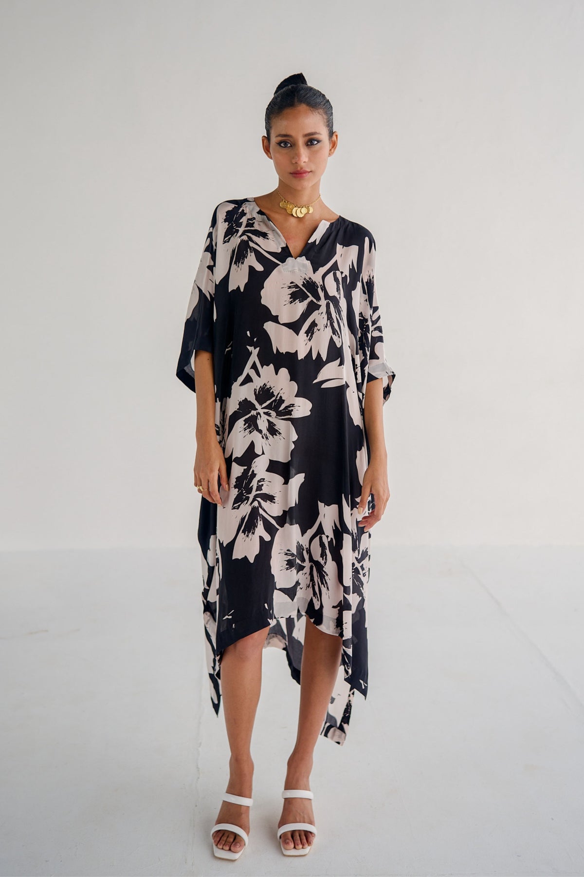 Black Print Kaftan