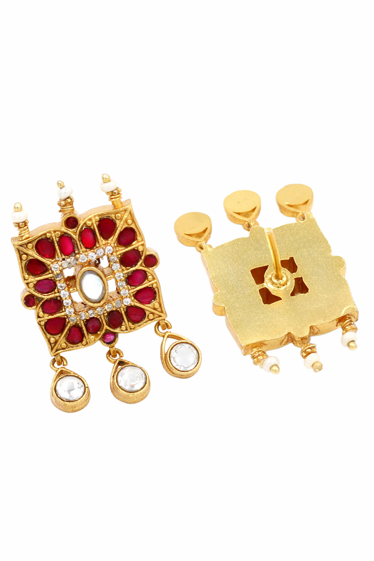 Heritage Glamour Kundan Earrings.