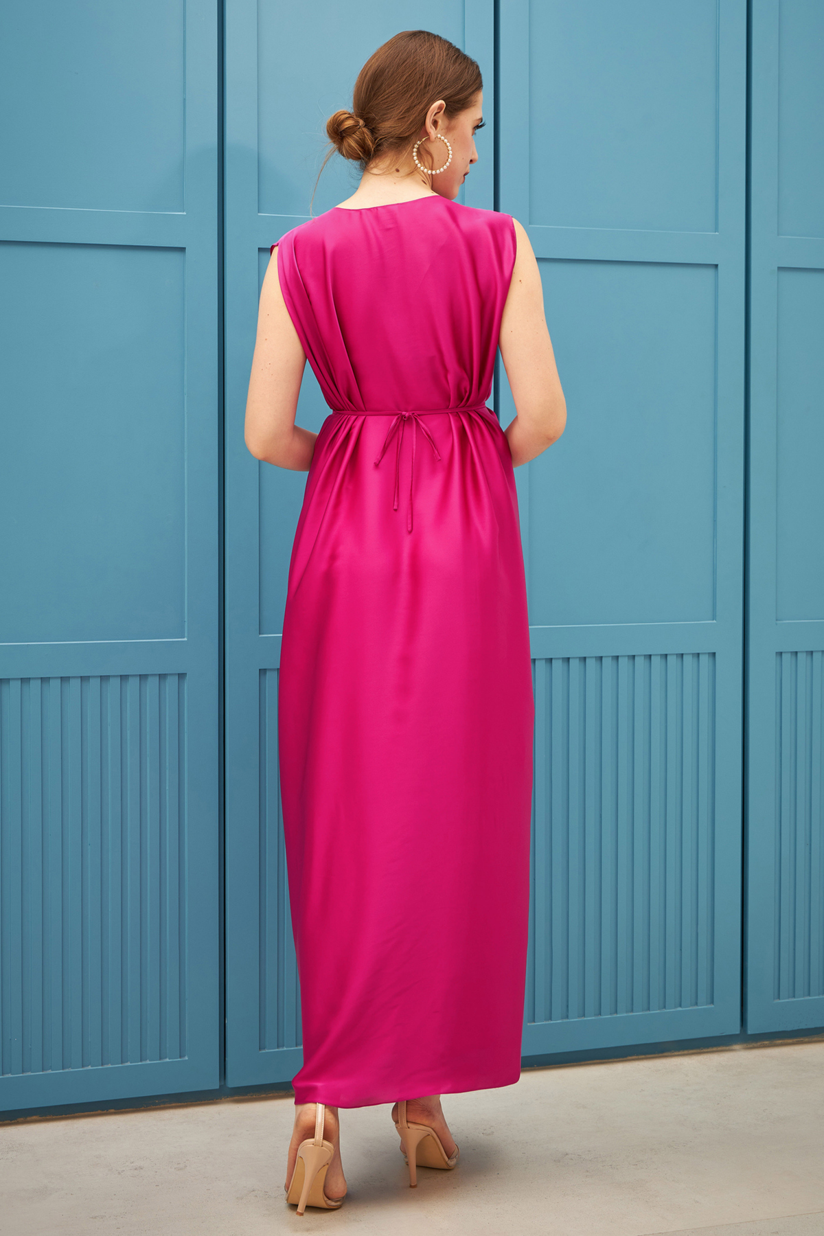 Pink Draped Gown