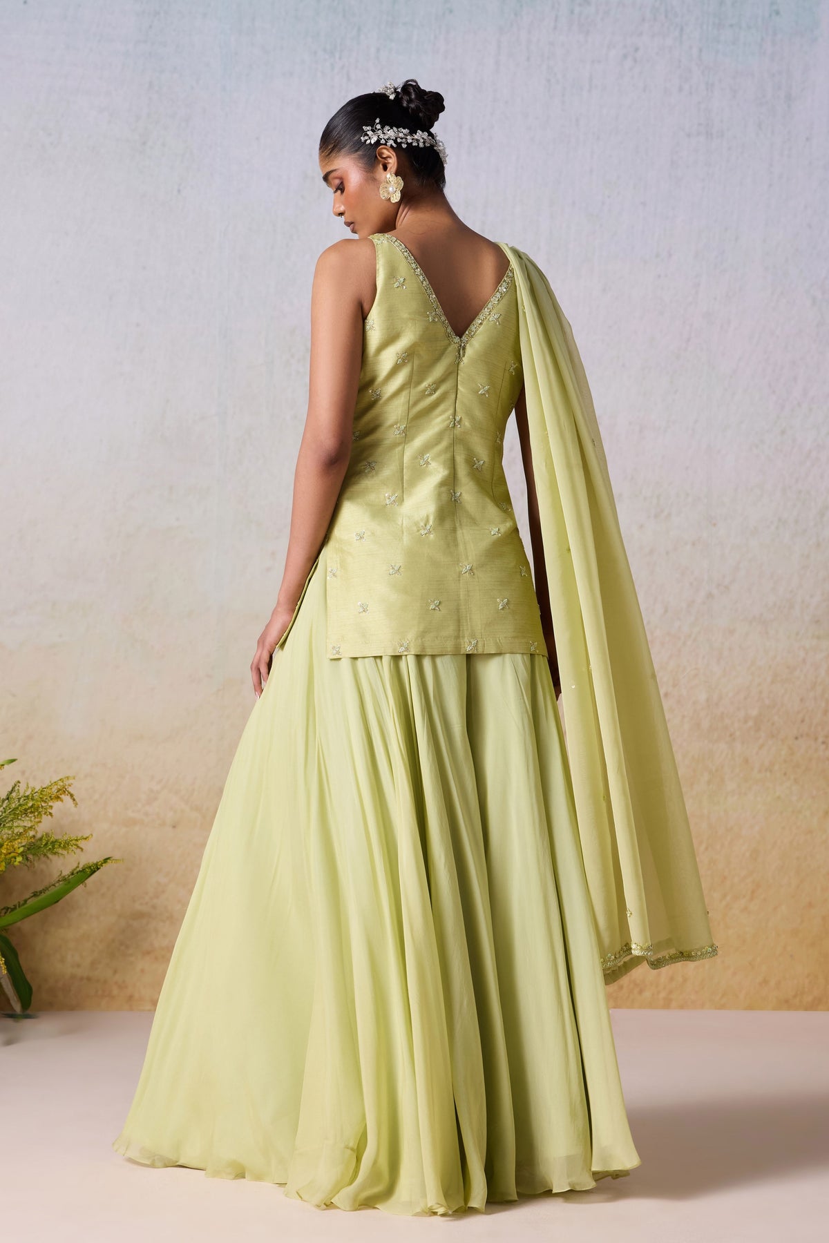 Sage Green Sharara Set