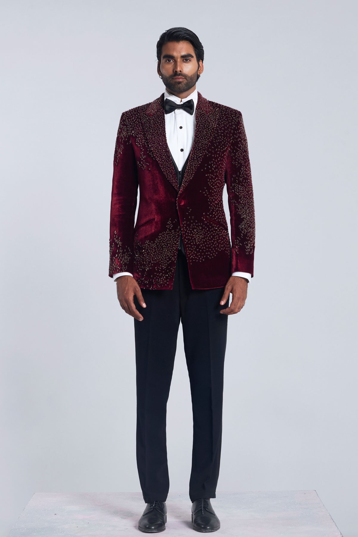 Wine Pearl Work Tuxedo