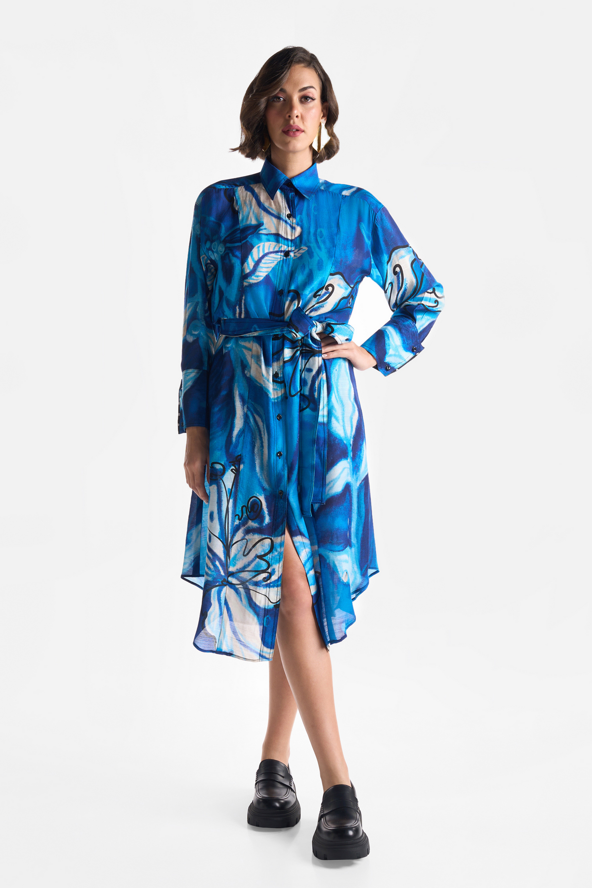 Lapis Lazuli Shirt Dress