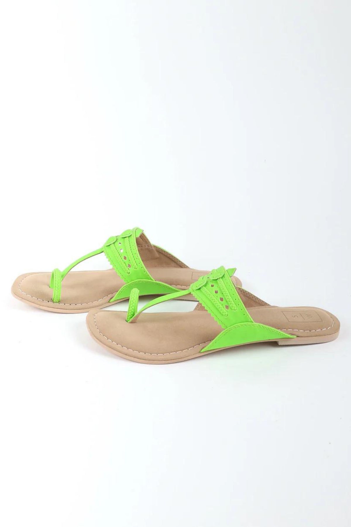 Peggy Fluoro Kolhapuri Sandals