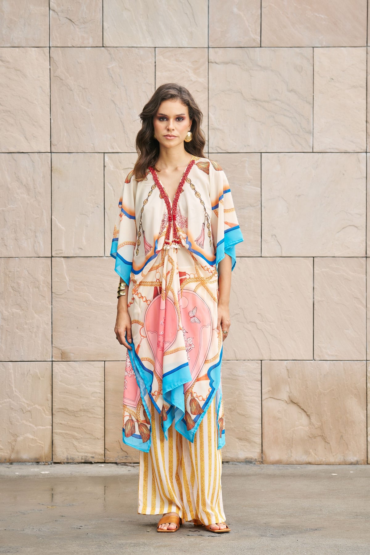 Printed Kaftan With Pants