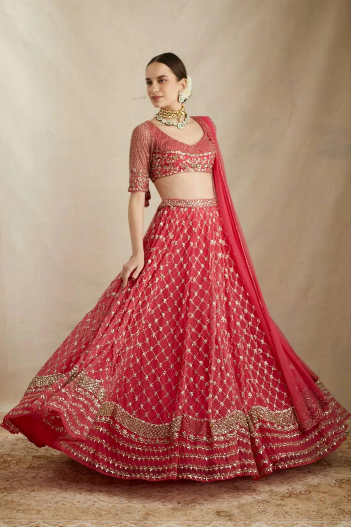 Sharbat Pink Heavy Lehenga Set