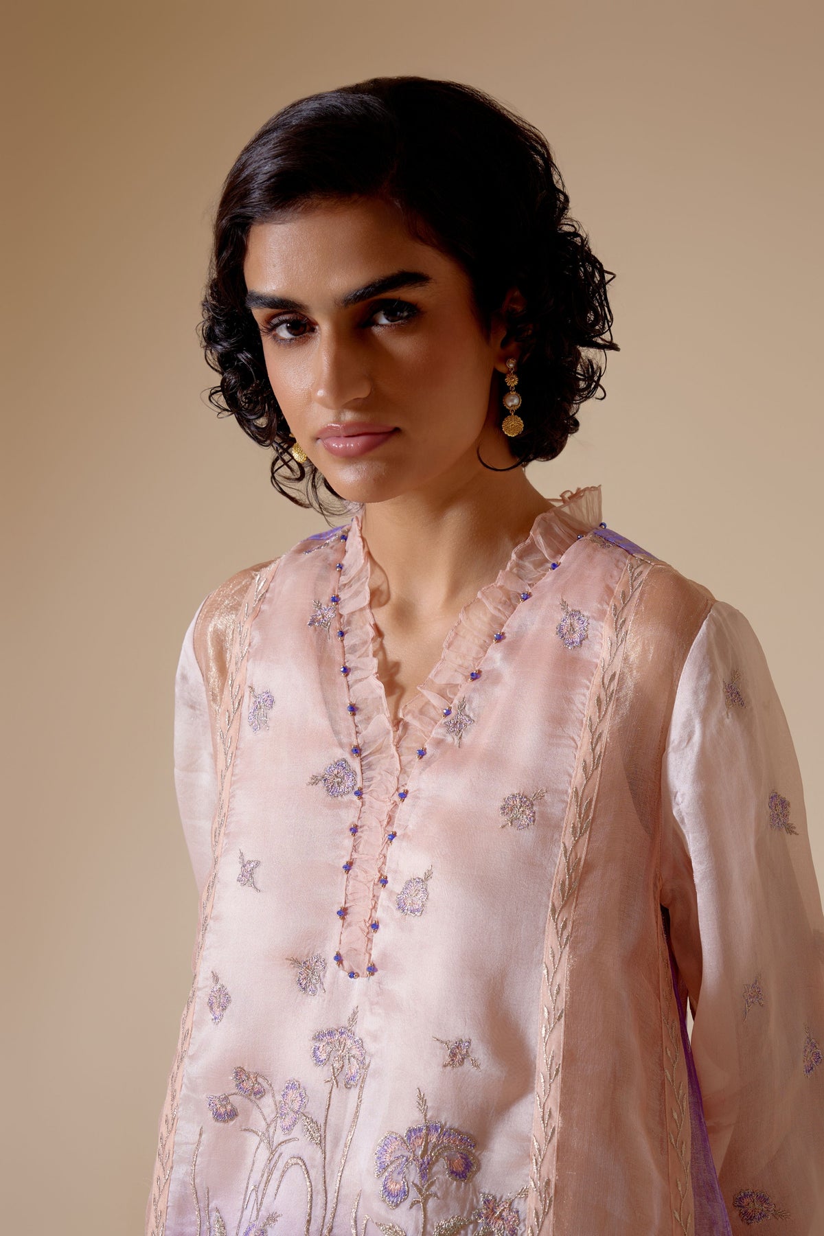 Farida Purple Kurta Set