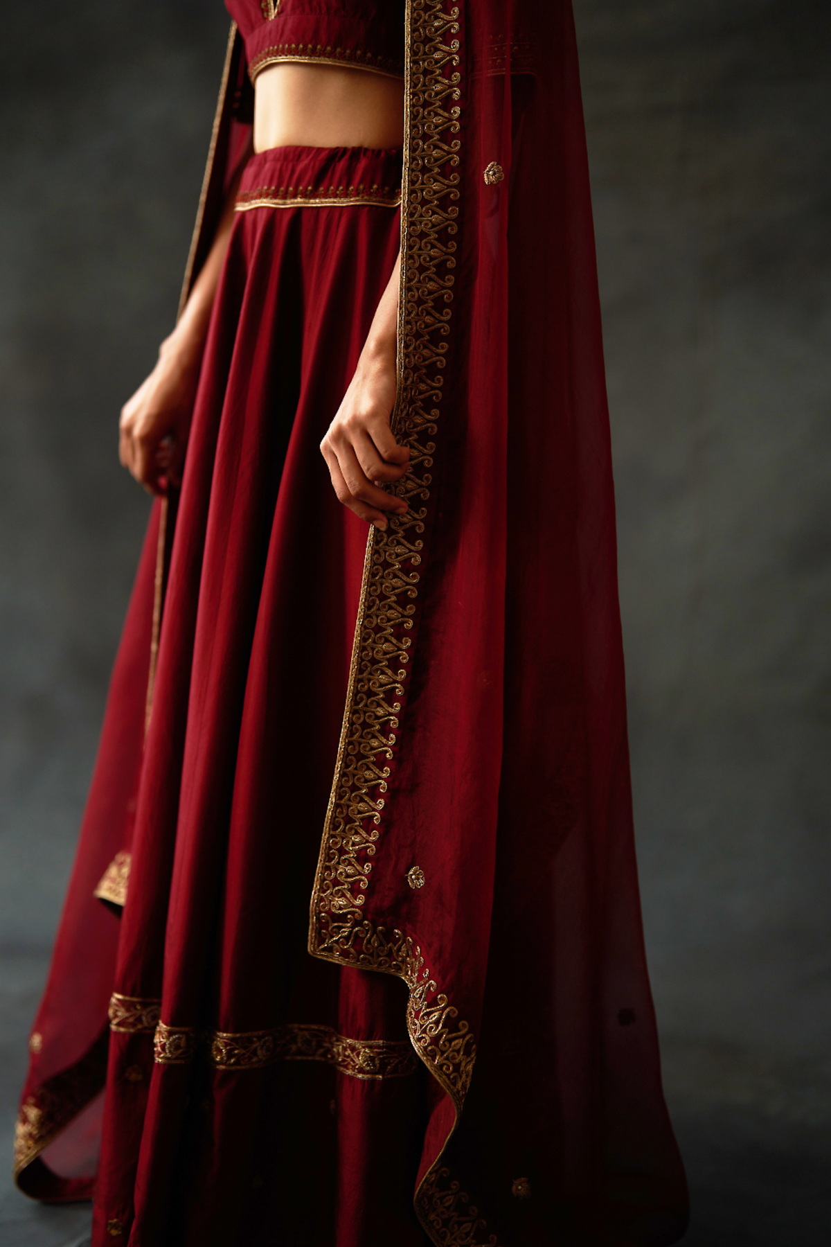 Maroon Lehenga Set