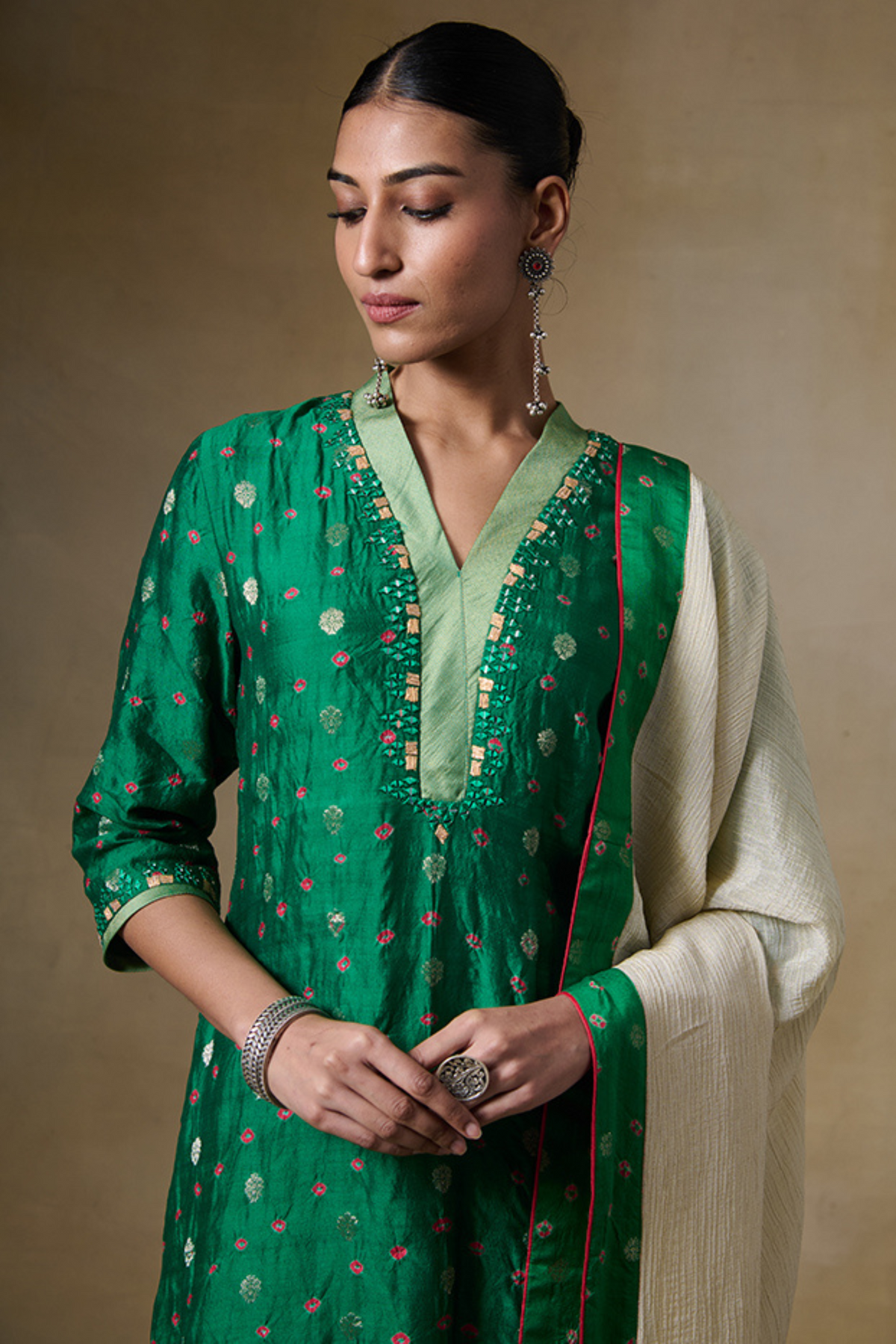 Kanan Kurta Set in Green